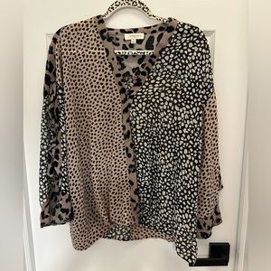 NWOT animal print flowy top